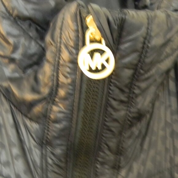 Micheal Kors Long Black Puffer Style Jacket Coat EUC - Picture 4 of 7